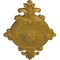 Ekena Millwork Quentin Ceiling Medallion, Hand-Painted Pharaohs Gold, 23 1/2"W x 12 1/4"H x 1 1/2"P CM23RO1PGS - alternate 3